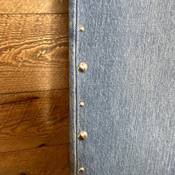 RE/DONE 70's Straight Moon Stoned Stud Jeans Suze 24 NWT - Picture 11 of 14